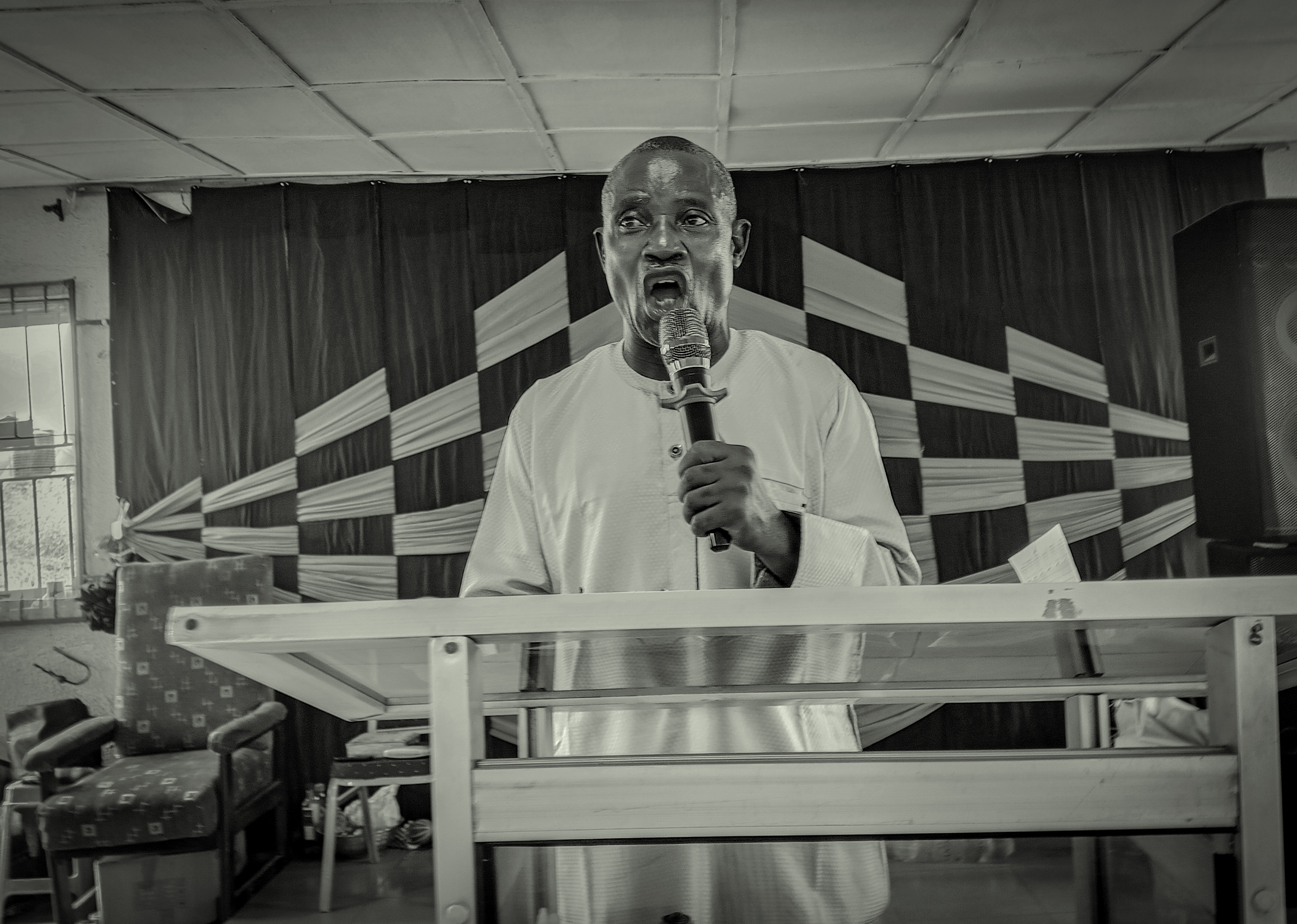 Pastor smiling